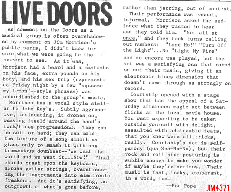 The Doors - Dallas 1970 - Review