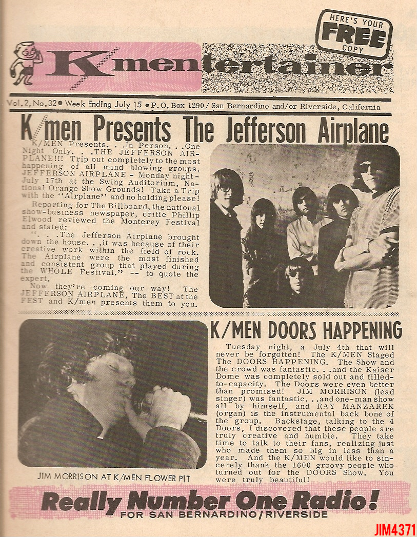 The Doors - Kaiser Dome 1967 - News Bulletin