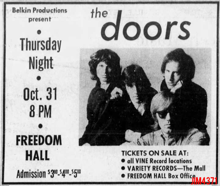 The Doors - Louisville 1968 - Print Ad