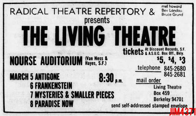 The Living Theatre at Nourse Auditorium