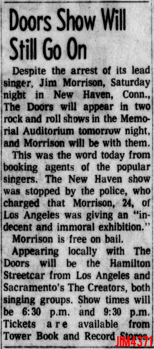 The Doors - Sacramento 1967 - Review