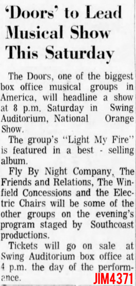 The Doors - Swing Auditorium 1967 - Review