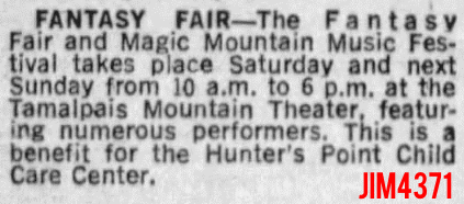 The Doors - Tamalpais Mountain Theater - Print Ad