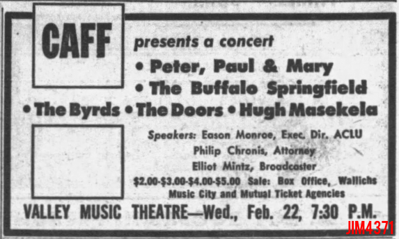Valley Music Theater 1967 - Print Ad
