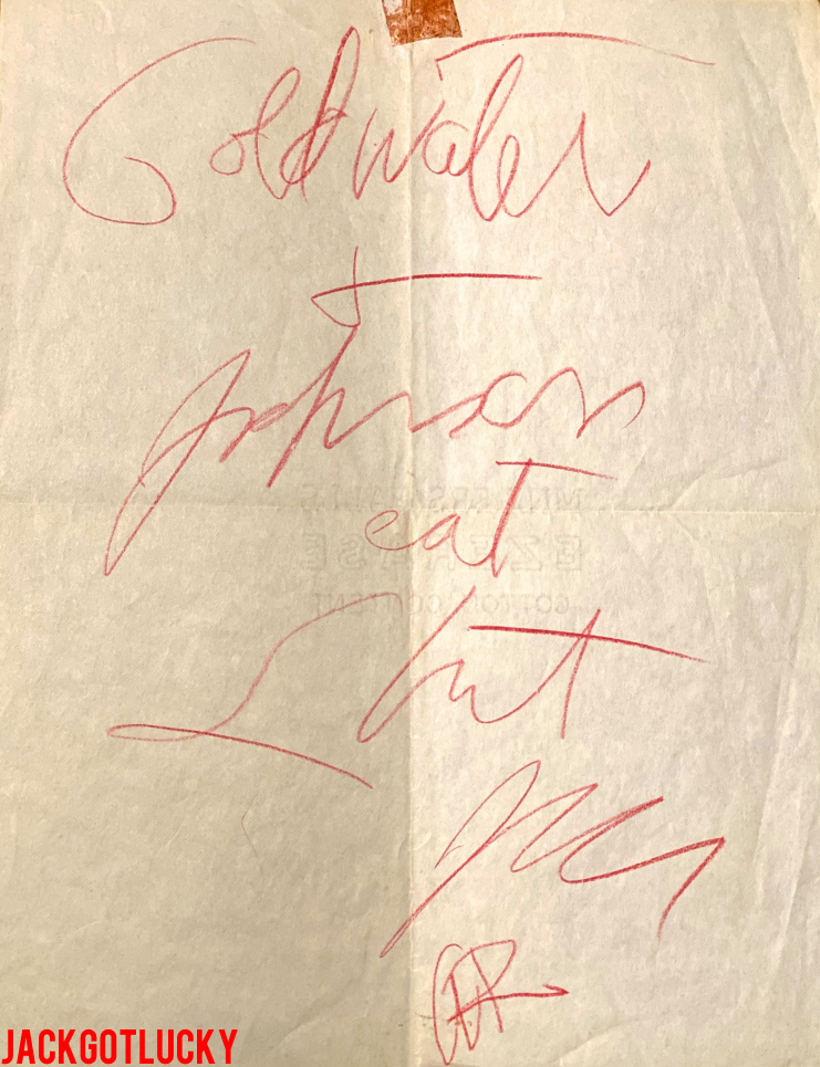 Tijuana Autograph - Jim Morrison & Alain Ronay