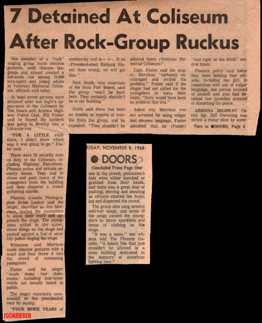 The Doors - Phoenix November 1968 - Review
