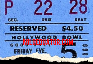 The Doors - Hollywood Bowl 1968 - Ticket