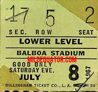 San Diego 1967 July - Ticket