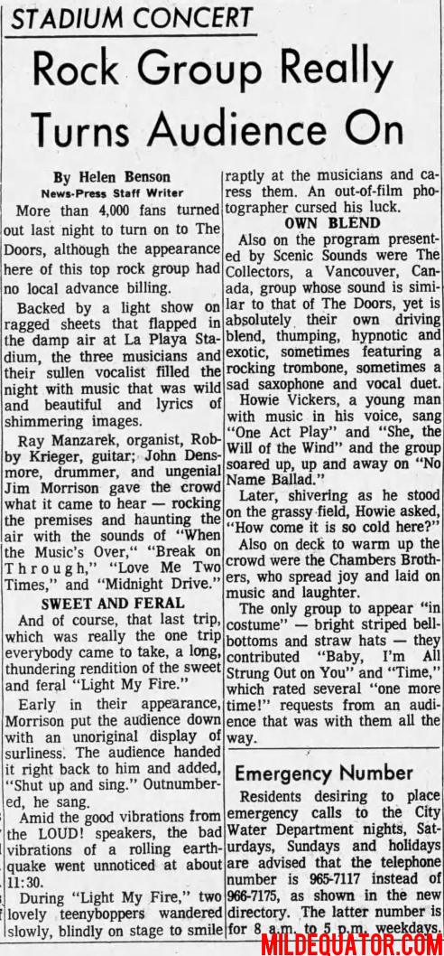 The Doors - La Playa Stadium 1968 - Review