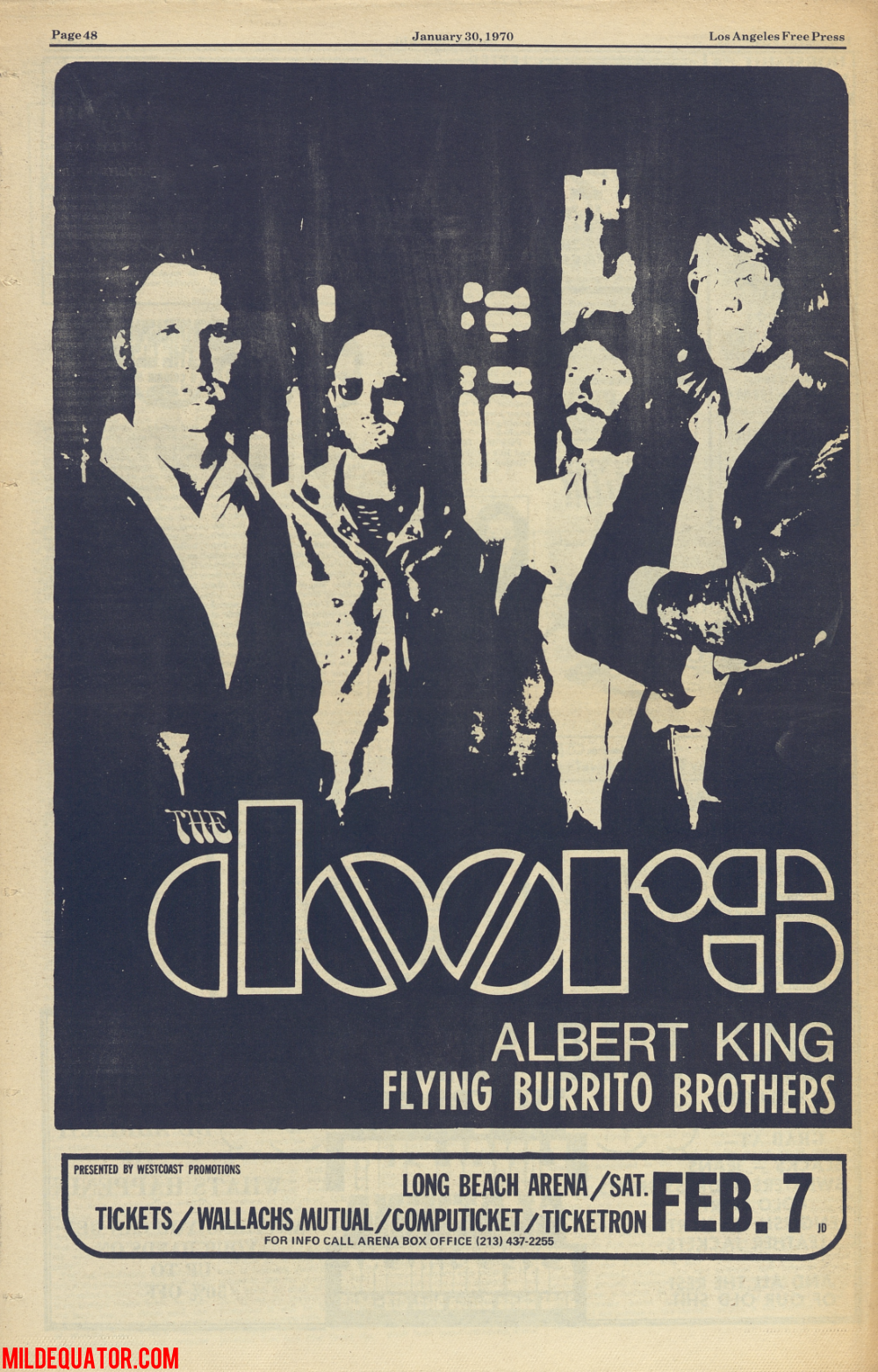 The Doors - Long Beach 1970 - Poster Ad
