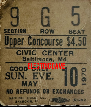 The Doors - Baltimore 1970 - Ticket