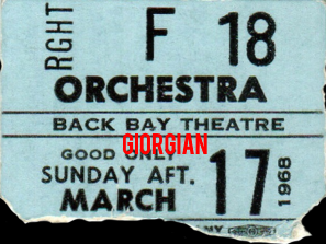 The Doors - Boston 1968 - Ticket
