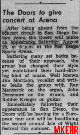 San Diego 1970 - Article