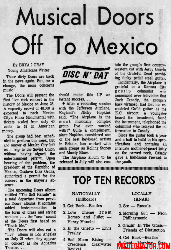 The Doors - Mexico 1969 - Article
