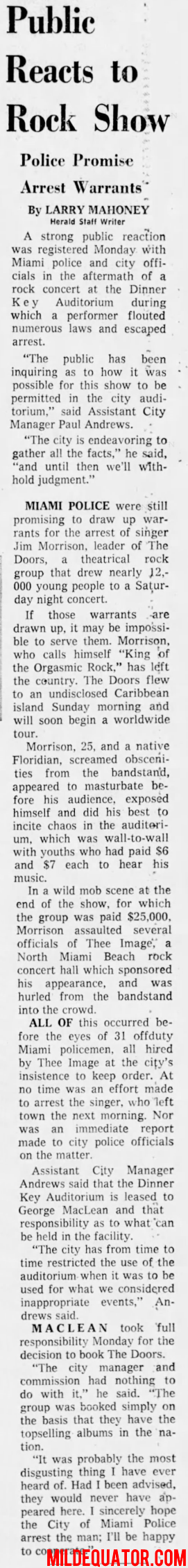 The Doors - Miami 1969 - Review