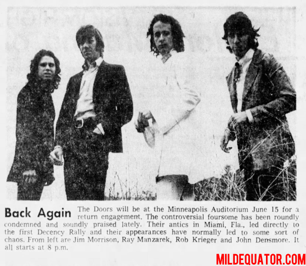 The Doors - Minneapolis 1969 - Picture Ad