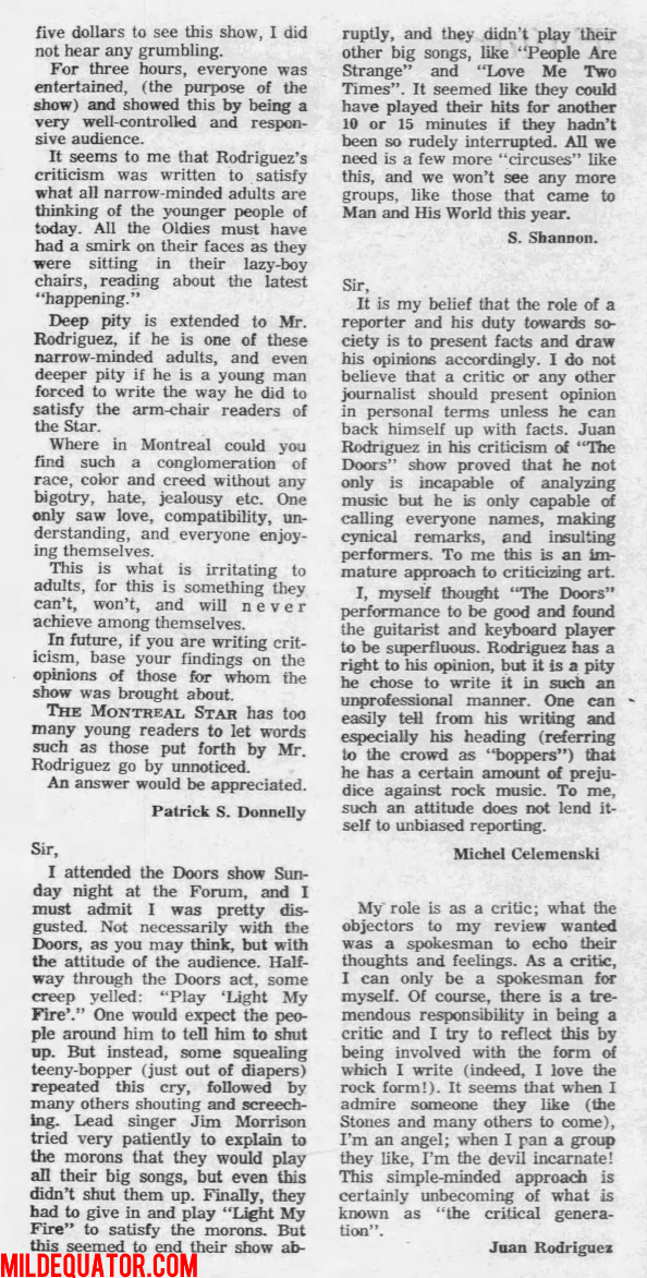 The Doors - Montreal Forum 1969 - Review