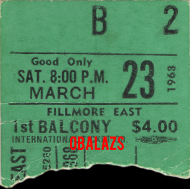 The Doors - Fillmore East 1968 - Ticket