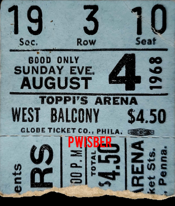 The Doors - Philadelphia 1968 - Ticket