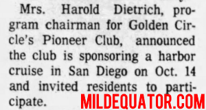 The Doors - Pioneer Club Harbor Cruise 1965 - Article