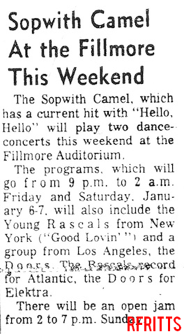 Fillmore January 1967 - Article