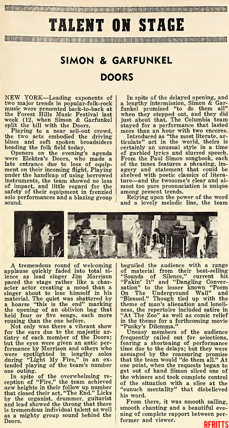 The Doors - Forest Hills Tennis Stadium 1967 - Review