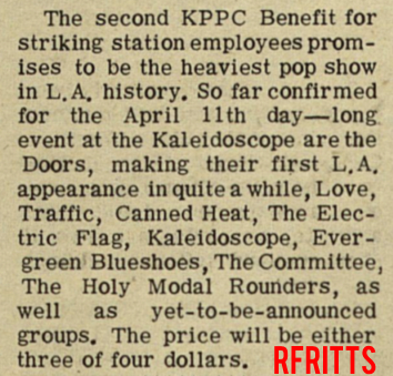 Kaleidoscope 1968 - Article