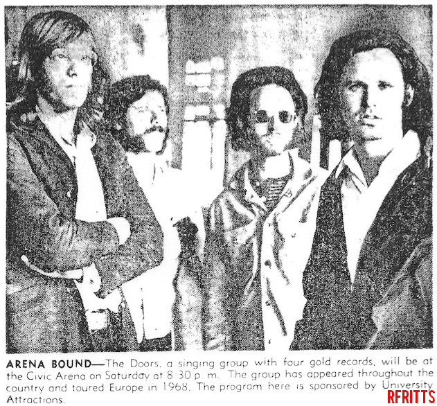 The Doors - Pittsburgh 1970 - Print Ad