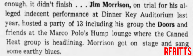 The Hump 1970 - Jim Morrison