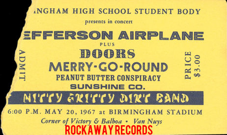 The Doors - Birmingham Stadium 1967 - Ticket