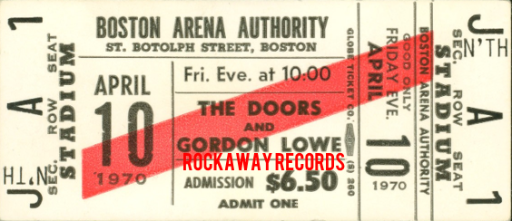 The Doors - Boston 1970 - Ticket