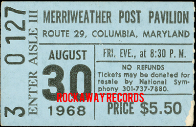 The Doors - Columbia 1968 - Ticket