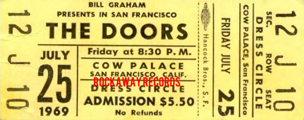 The Doors - Denver 1970 - Ticket
