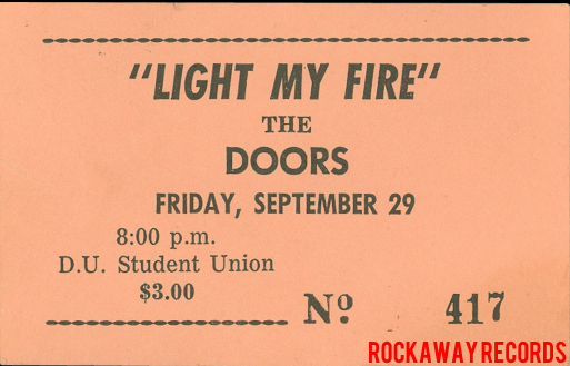 The Doors - Denver 1967 - Ticket