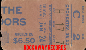 The Doors - Madison Square Garden 1969 - Ticket