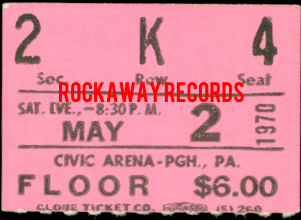 The Doors - Pittsburgh 1970 - Ticket