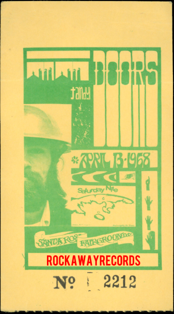 The Doors - Santa Rosa 1968 - Ticket