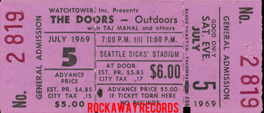 The Doors - Seattle 1969 - Ticket