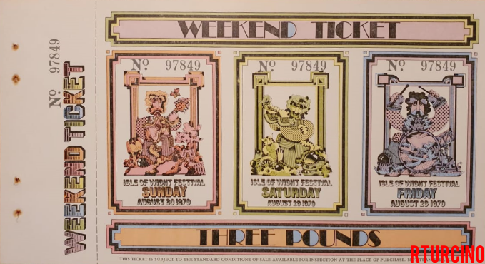 The Doors - Isle Of Wight 1970 - Ticket