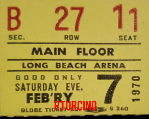The Doors - Long Beach 1970 - Ticket