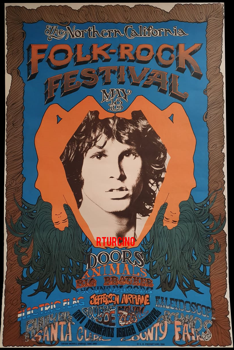 The Doors - Northern California Folk Rock Festival - Poster