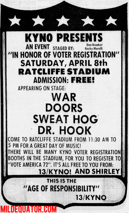 The Doors - Ratcliffe Stadium 1972 - Print Ad