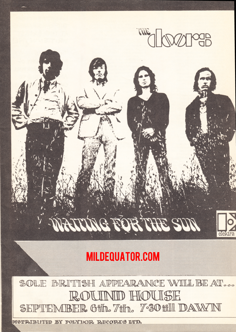 The Doors - Roundhouse 1968 - Poster Ad