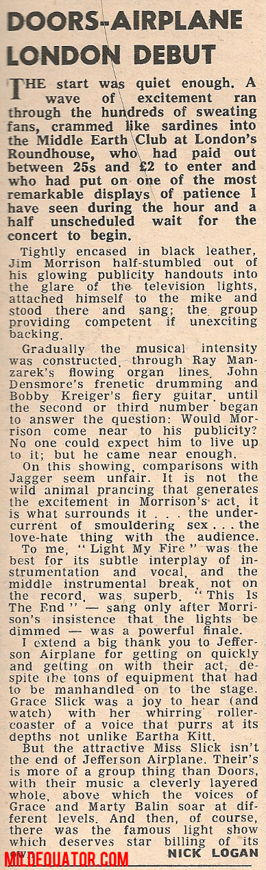 London Roundhouse 1968 - Review