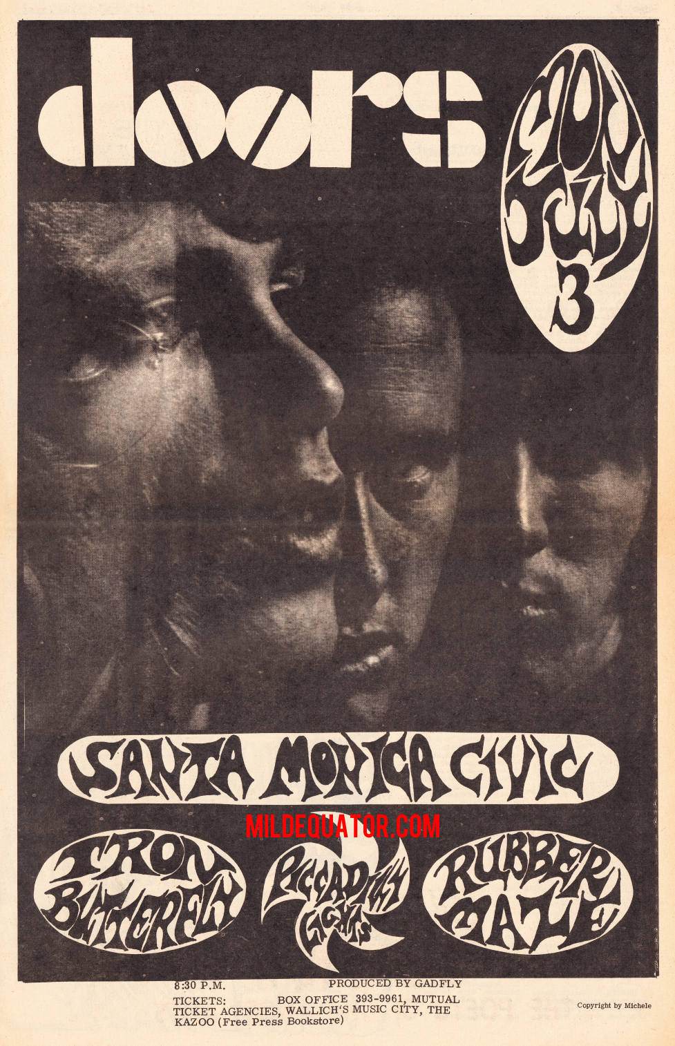 The Doors - Santa Monica 1967 - Poster Ad
