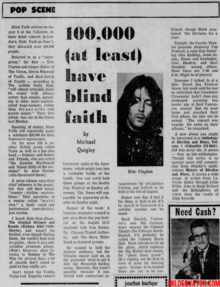 The Doors - Seattle Pop Festival 1969 - Article