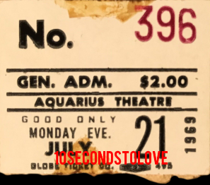 The Doors - Aquarius Theater 1969 - Ticket