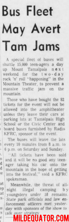 The Doors - Tamalpais Mountain Theater 1967 - Article