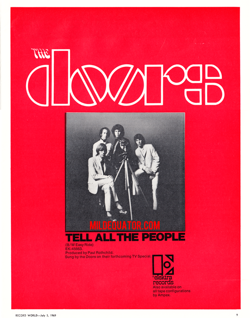 The Doors - Tell All The People Promo Ad 1969