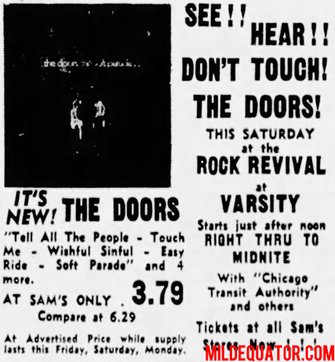 The Doors - Toronto Rock n' Roll Revival - Print Ad